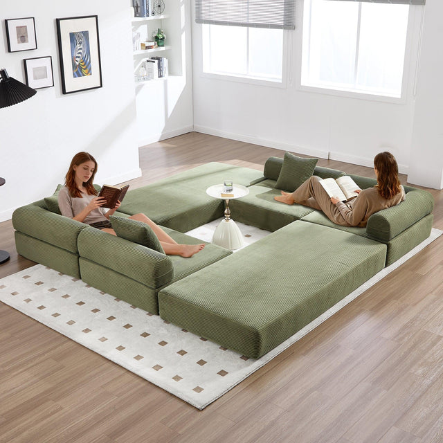 Convertible Folding Corduroy Memory Foam Sofa Bed - Omega Lifestyles