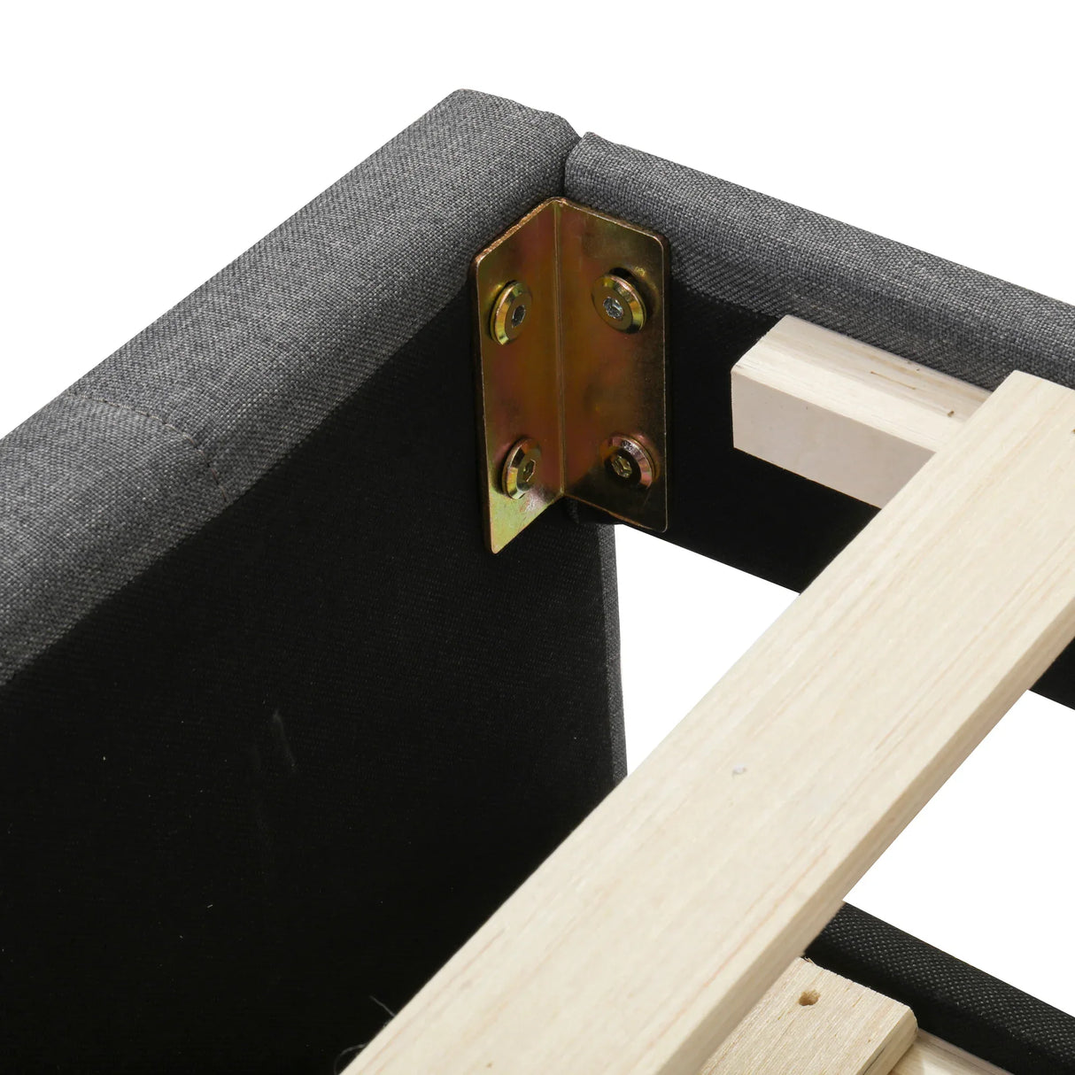 Twin Upholstered Linen Platform Bed With Trundle And Drawers - Omega Lifestyles