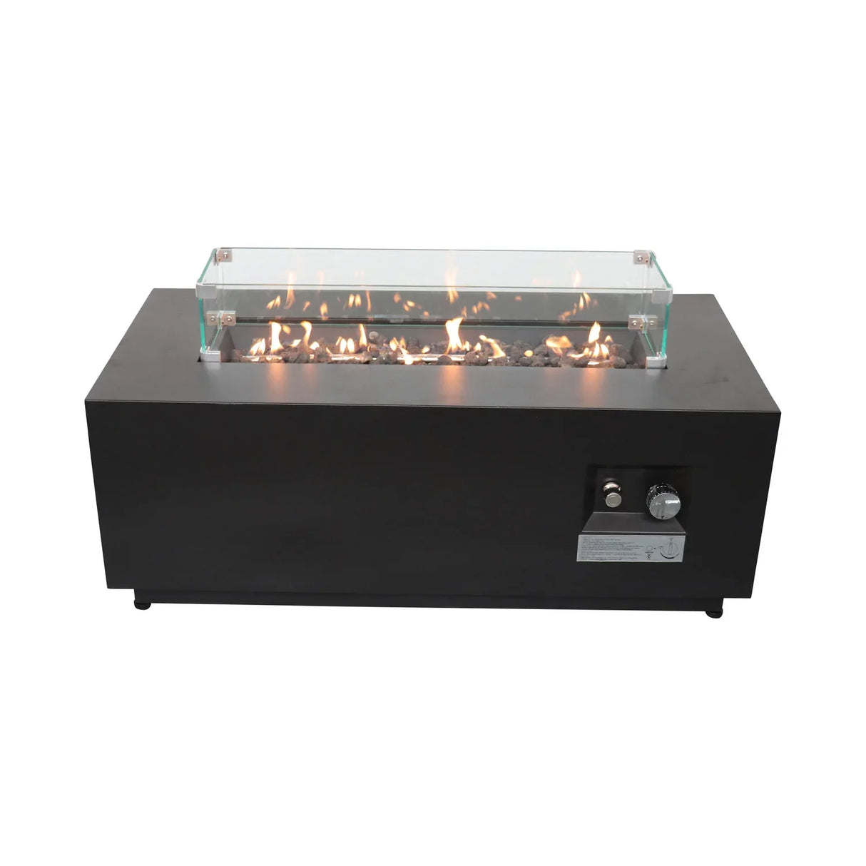 Modern Outdoor Steel Propane Fire Pit Table - Omega Lifestyles