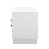 Modern Minimalist White MDF TV Stand With Storage - Sleep Galleria