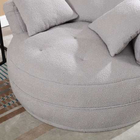 Modern Chenille Circular Foam Sponge Sleeper Chair - Omega Lifestyles