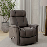 Swivel Glider Recliner With Manual Adjustable Headrest