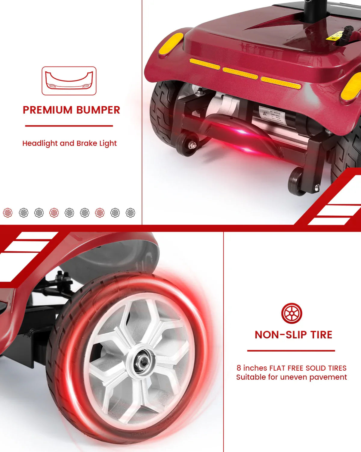 Folding All Terrain Powered Mobility Scooter With Dual Batteries - Omega Lifestyles