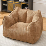 Chenille Bean Bag Chair Soft Foam Living Room Seating - Omega Lifestyles