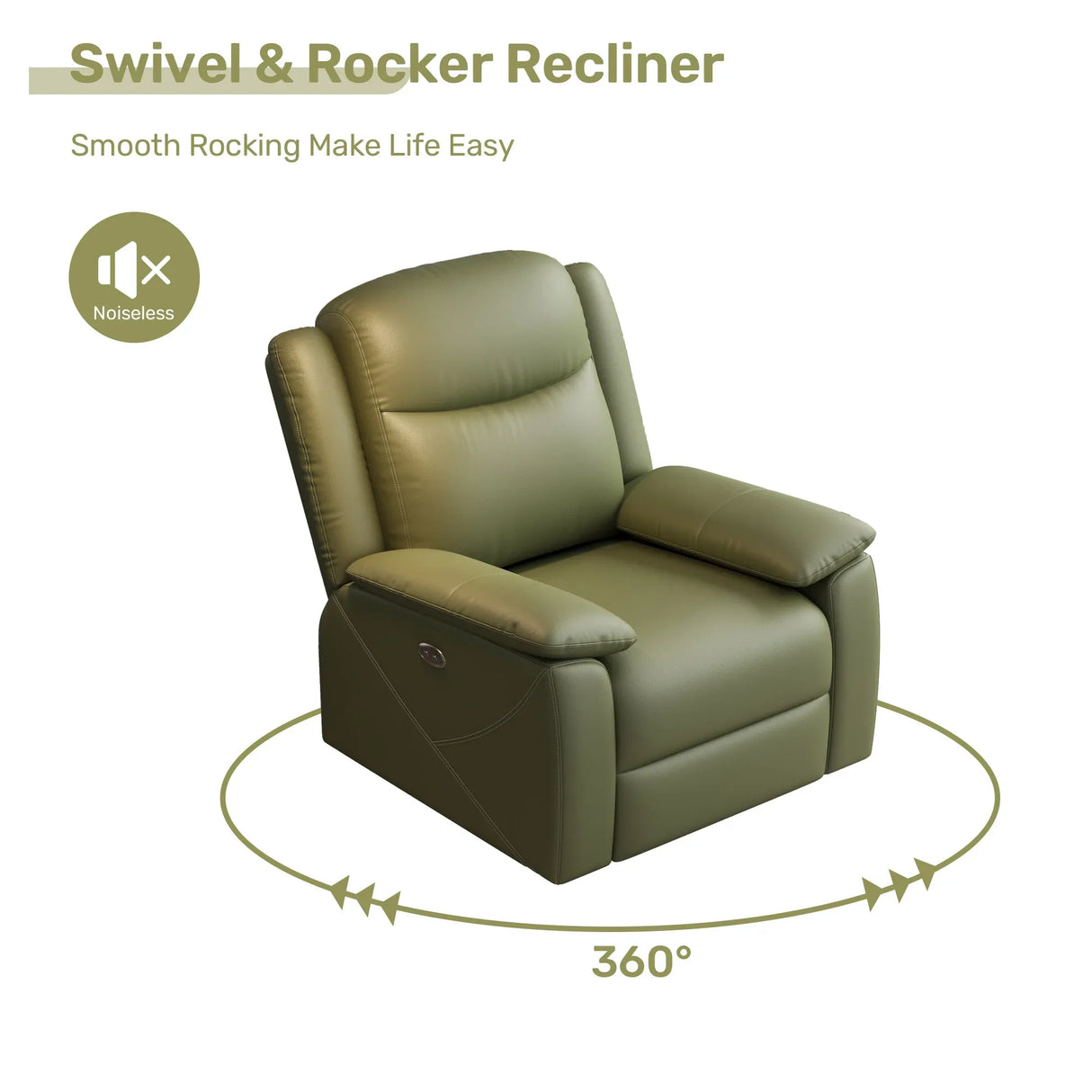 Power Recliner Chair With USB Charging And Lumbar Support - Omega Lifestyles