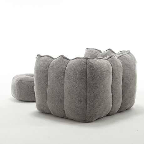 Soft Chenille High Resilient Foam Bean Bag Chair - Omega Lifestyles