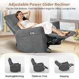 Power Swivel Rocker Recliner Chair With USB Ports - Omega Lifestyles