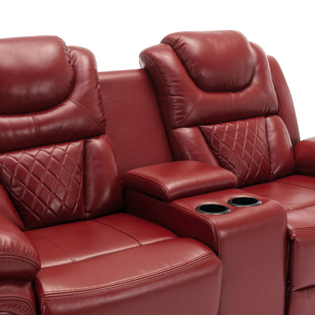 Manual Recliner Chair With Storage Cup Holders LED - Omega Lifestyles