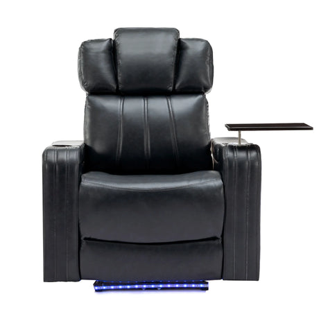 Power PU Leather Recliner Chair With Cooling Cup Holder - Omega Lifestyles