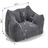 Chenille Foam Bean Bag Chair For Adults - Omega Lifestyles