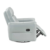 Top Grain Leather Swivel Recliner Chair With Glide - Omega Lifestyles