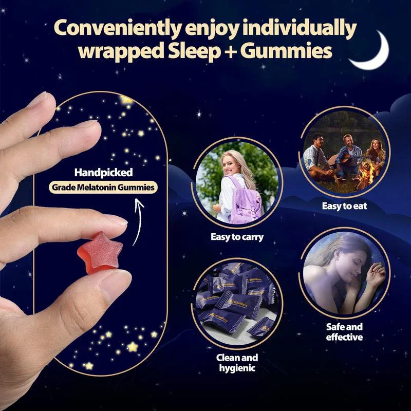 Melatonin Sleep Aid Gummies Natural Relaxation Supplement - Omega Lifestyles