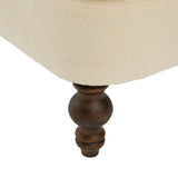 Beige Chenille Upholstered Wide Seat Lounge Chair - Omega Lifestyles