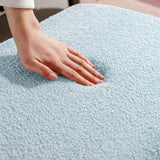 Blue Faux Fur Upholstered Storage Bench With Gold Legs - Omega Lifestyles