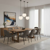 10-Inch Black Steel Etched Glass LED Pendant Light