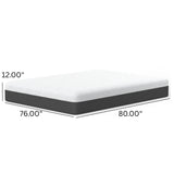 King Soft 12-Inch Phase Change Cooling Memory Foam Mattress - Omega Lifestyles