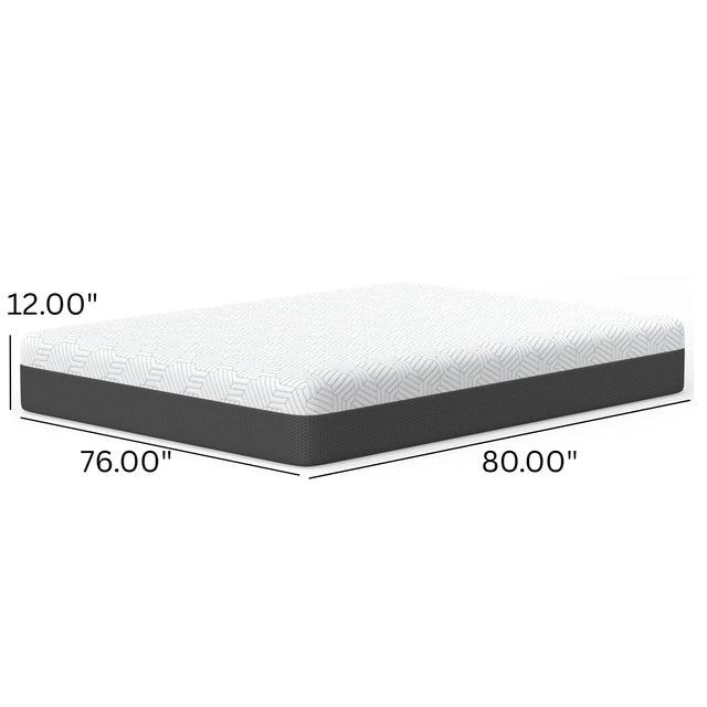 King Soft 12-Inch Phase Change Cooling Memory Foam Mattress - Omega Lifestyles