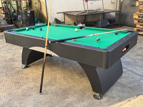 7-Inch Foldable Black Green Pool Table With Accessories - Omega Lifestyles