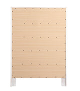 White Five-Drawer Wood Veneer Bedroom Chest - Omega Lifestyles