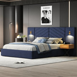 Queen Modern Velvet Upholstered Platform Bed Frame - Omega Lifestyles