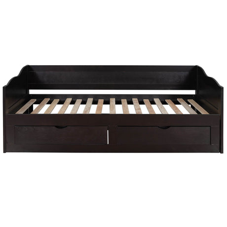 Twin Extendable Solid Wood Daybed With Trundle Drawers - Omega Lifestyles