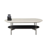 Modern Ceramic And Walnut Finish Coffee Table - Omega Lifestyles