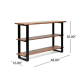Handcrafted Modern Industrial MDF Metal Media Console Table - Sleep Galleria