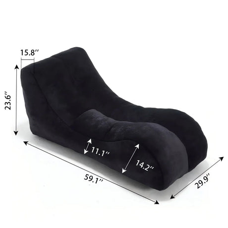 Creative Black Polyester Adult Bean Bag Chair Sofa - Omega Lifestyles