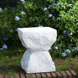 Weather-Resistant Magnesium Oxide Modern Minimalist Outdoor Side Table