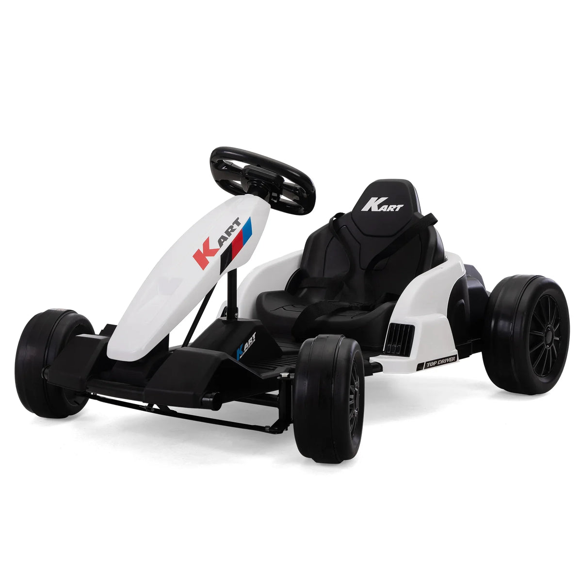 Electric Kids Ride-On Go-Kart With Music and Safety Gear - Omega Lifestyles