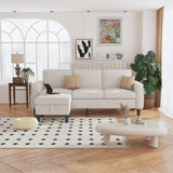 Beige Reversible Modular Sectional Sofa With Storage Ottoman - Omega Lifestyles