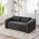 Convertible Chenille Loveseat Sofa Bed With Pillows - Omega Lifestyles