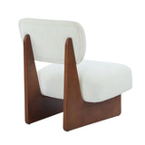 Set of 2 Modern Beige Polyester Upholstered Lounge Chairs - Omega Lifestyles