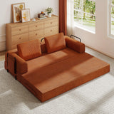 Convertible Foldable Corduroy Sofa Bed With Pillow - Omega Lifestyles