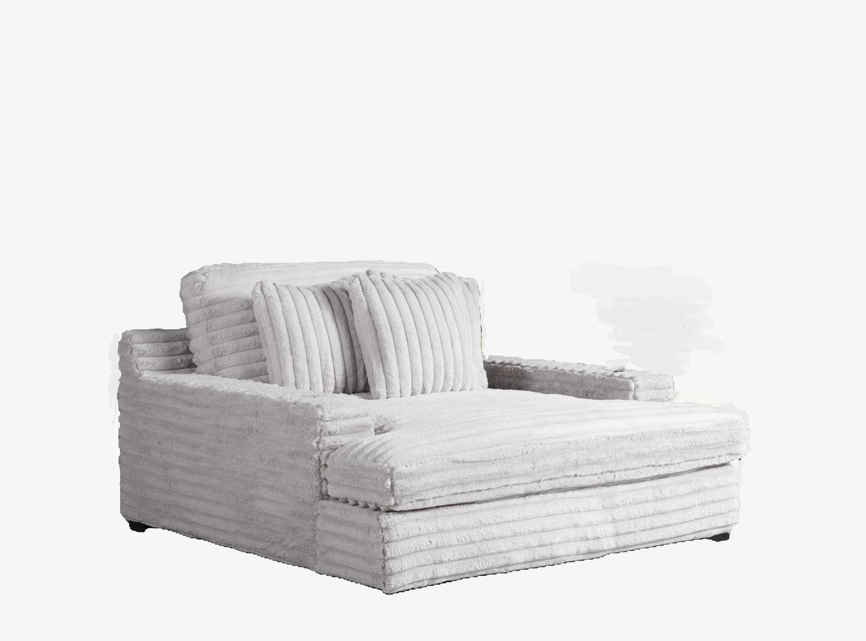 Corduroy Jumbo Chaise Lounge Chair With Cup Holders - Omega Lifestyles
