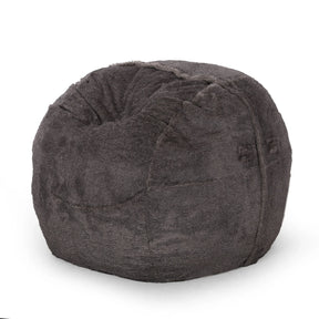 Modern Faux Fur Foam Filled 5-Foot Cozy Bean Bag - Omega Lifestyles