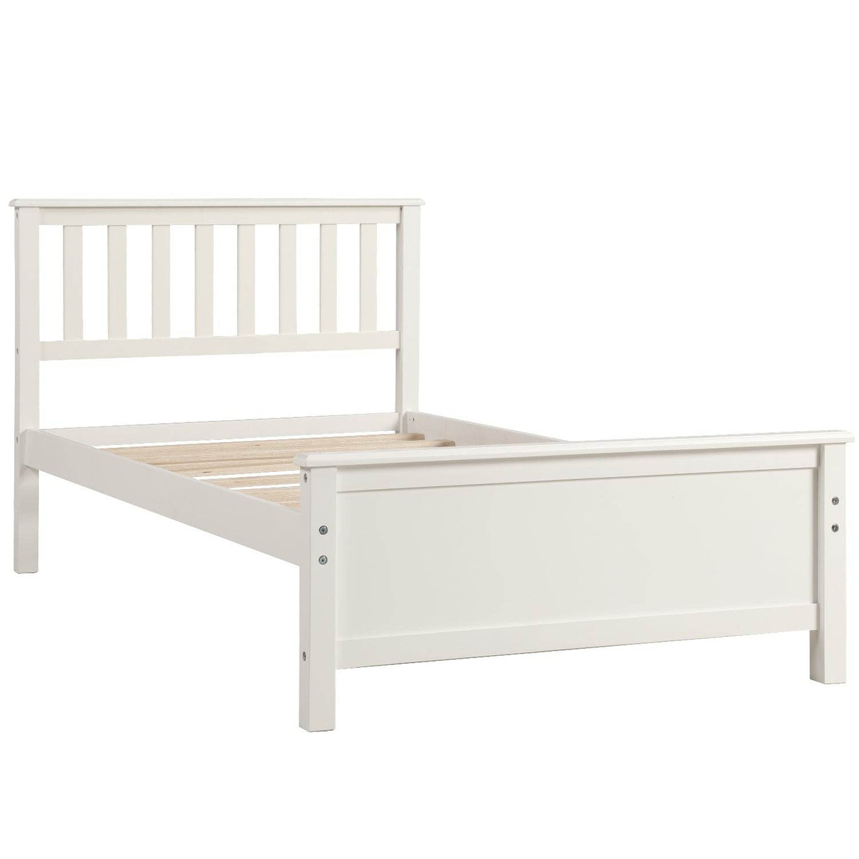 Twin Solid Wood Platform Bed With Headboard Footboard - Omega Lifestyles