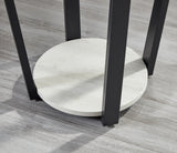 Contemporary Round MDF End Table With Shelf - Omega Lifestyles