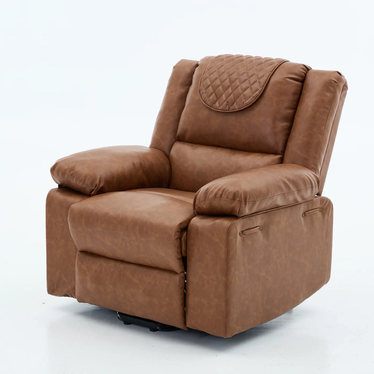 Medium-Firm PU Leather Remote-Controlled Heating Massage Recliner - Omega Lifestyles