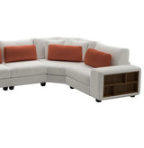 Modern Modular Three-Seat Wood Frame Pillow Back Sofa - Omega Lifestyles