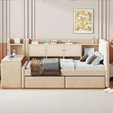 Twin Velvet Upholstered Daybed With Storage Drawers - Omega Lifestyles