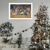 Framed The Birth Of Christ Nativity Wall Art - Omega Lifestyles