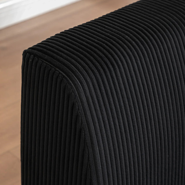 Corduroy Foam Left Armrest Chaise Lounge Chair - Omega Lifestyles