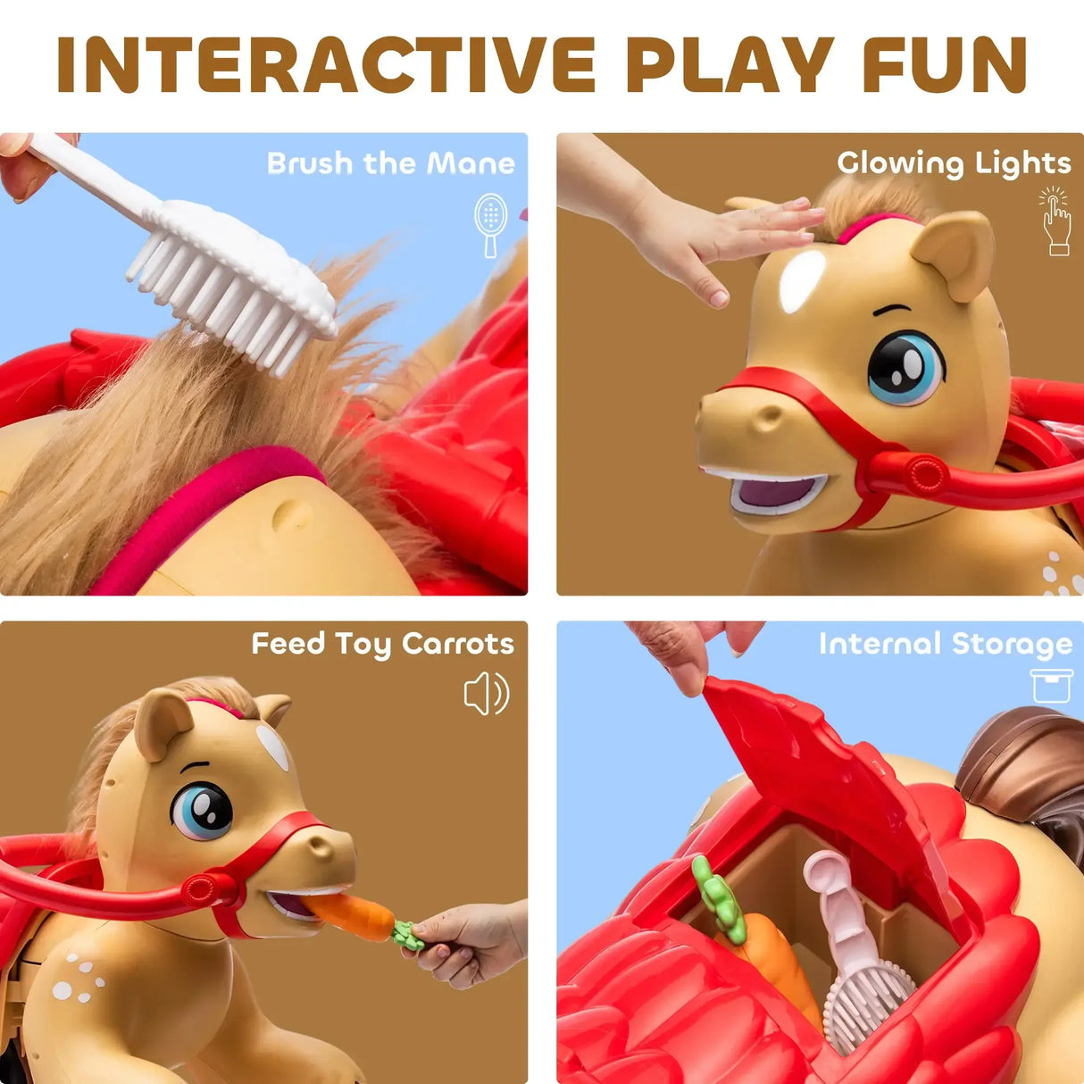 Electric Ride-On Rocking Horse Toy For Toddlers - Omega Lifestyles