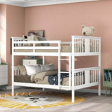 Full Full Solid Wood Convertible Bunk Bed - Omega Lifestyles