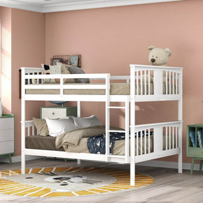 Full Full Solid Wood Convertible Bunk Bed - Omega Lifestyles