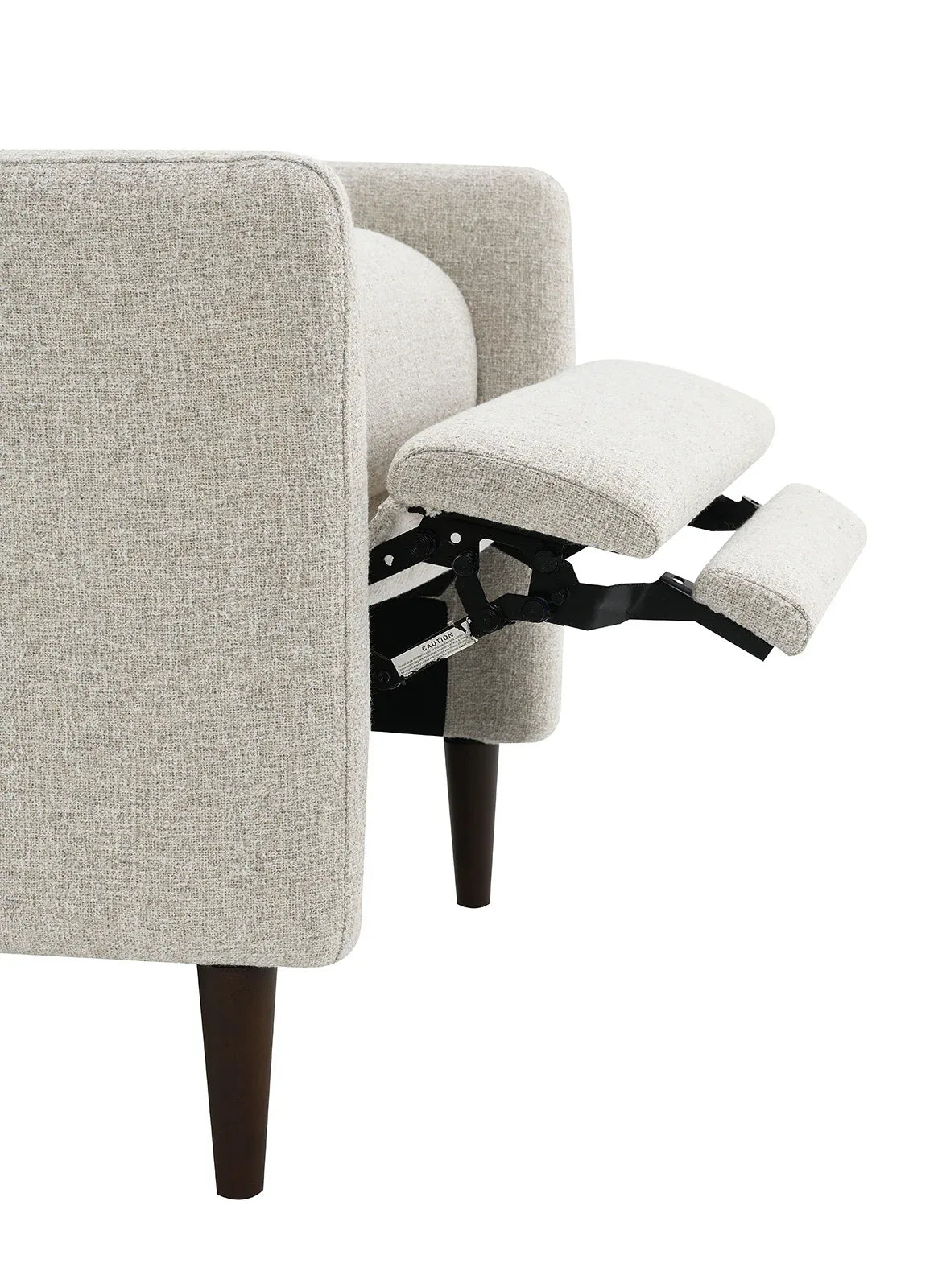 Mid-Century Modern Pushback Manual Recliner With Channel Back - Omega Lifestyles