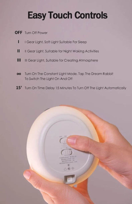 Cute Bunny Silicone Rechargeable LED Night Light - Sleep Galleria