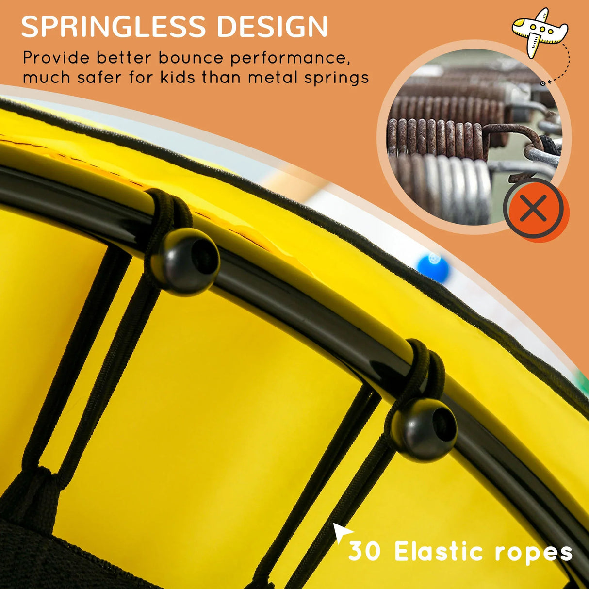 Kids 55-Inch Toddler Trampoline With Safety Enclosure Ball Pit - Omega Lifestyles