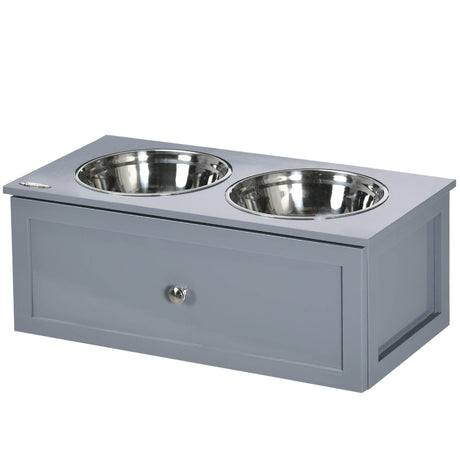 Elevated Raised Pet Feeder With Stainless Steel Bowls - Sleep Galleria